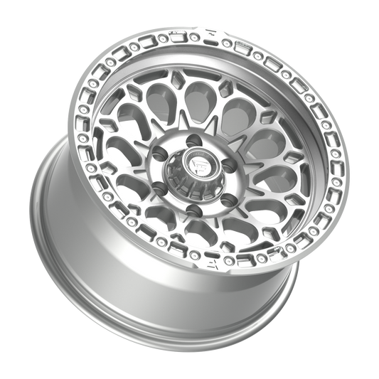 FITTIPALDI OFFROAD FT101MS 17X9, PCD 6X135, ET -12, CB 87.1-GLOSS SILVER WITH MACHINED FACE AND UNDERCUT