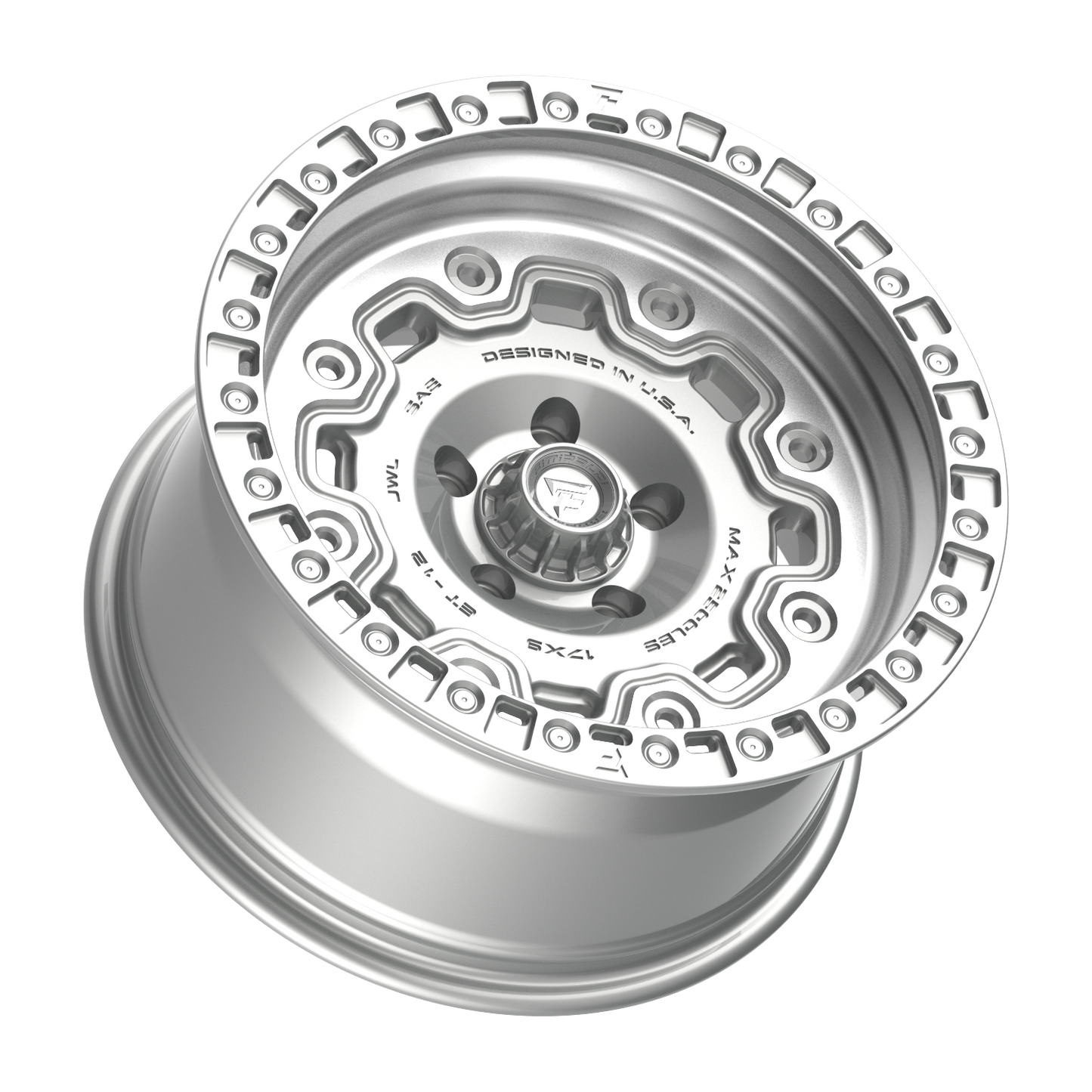 FITTIPALDI OFFROAD FT100MS 17X9, PCD 5X5.00, ET -12, CB 71.5-GLOSS SILVER MACHINED