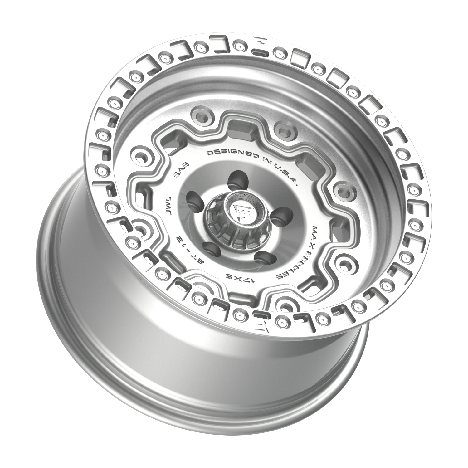 FITTIPALDI OFFROAD FT100MS 17X9, PCD 5X5.00, ET -12, CB 71.5-GLOSS SILVER MACHINED