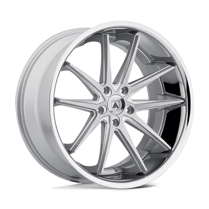 ASANTI BLACK ABL-5 ALTAIR 20X10 35 5X120/5X4.72 SILVER MACHINED SS LIP