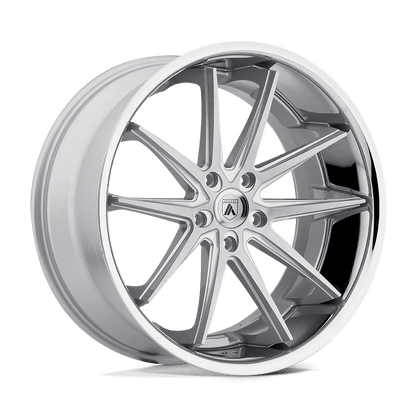 ASANTI BLACK ABL-5 ALTAIR 20X10 35 5X120/5X4.72 SILVER MACHINED SS LIP