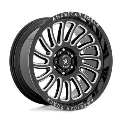 American Force Cast AC004 VULCAN 22X10 -18 6X139.7 GLOSS BLACK MILLED