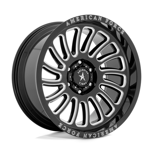 AMERICAN FORCE CAST AC004 VULCAN 20X10 -18 6X139.7 GLOSS BLACK MILLED C-BORE 106.1