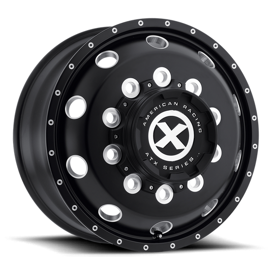 ATX AO400 BAJA 22.5X9 152 10X285.75/10X11.25 Gloss Black Milled - Front