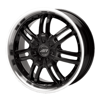 AMERICAN RACING AR363 HAZE 17X7.5 45 5X108/5X114.3 GLOSS BLACK WITH DIAMOND CUT LIP