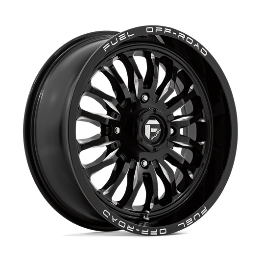 FUEL UTV D821 ARC UTV 18X7 13 4X156 GLOSS BLACK MILLED
