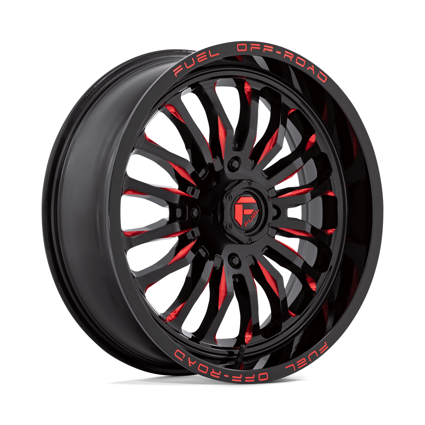 FUEL UTV D822 ARC UTV 20X7 13 4X156 GLOSS BLACK MILLED RED