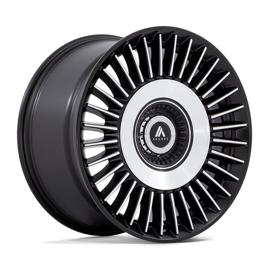 ASANTI BLACK ABL-40 TIARA 20X10.5 18 5X115/5X120 SATIN BLACK WITH BRIGHT MACHINED FACE
