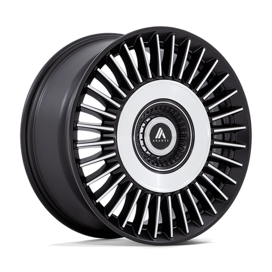 ASANTI BLACK ABL-40 TIARA 20X9 45 5X108/5X112 SATIN BLACK WITH BRIGHT MACHINED FACE