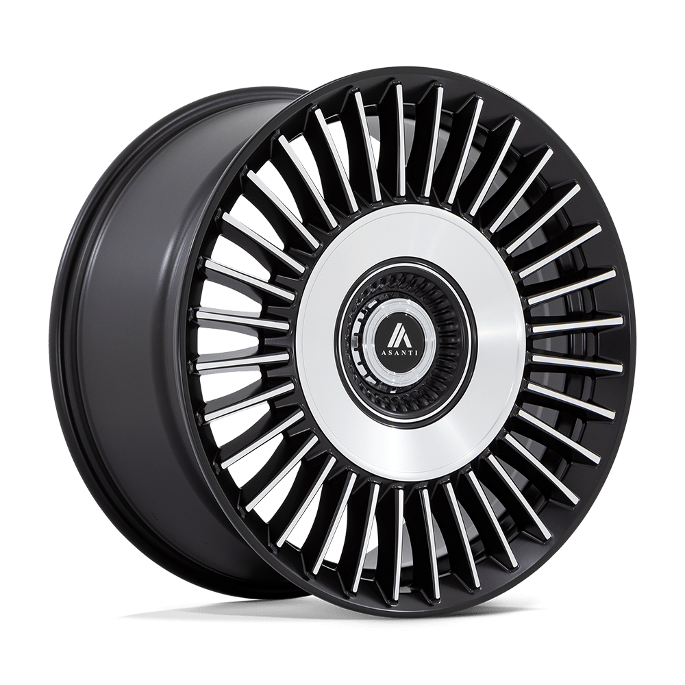 ASANTI BLACK ABL-40 TIARA 22X10.5 18 5X115/5X120 SATIN BLACK WITH BRIGHT MACHINED FACE