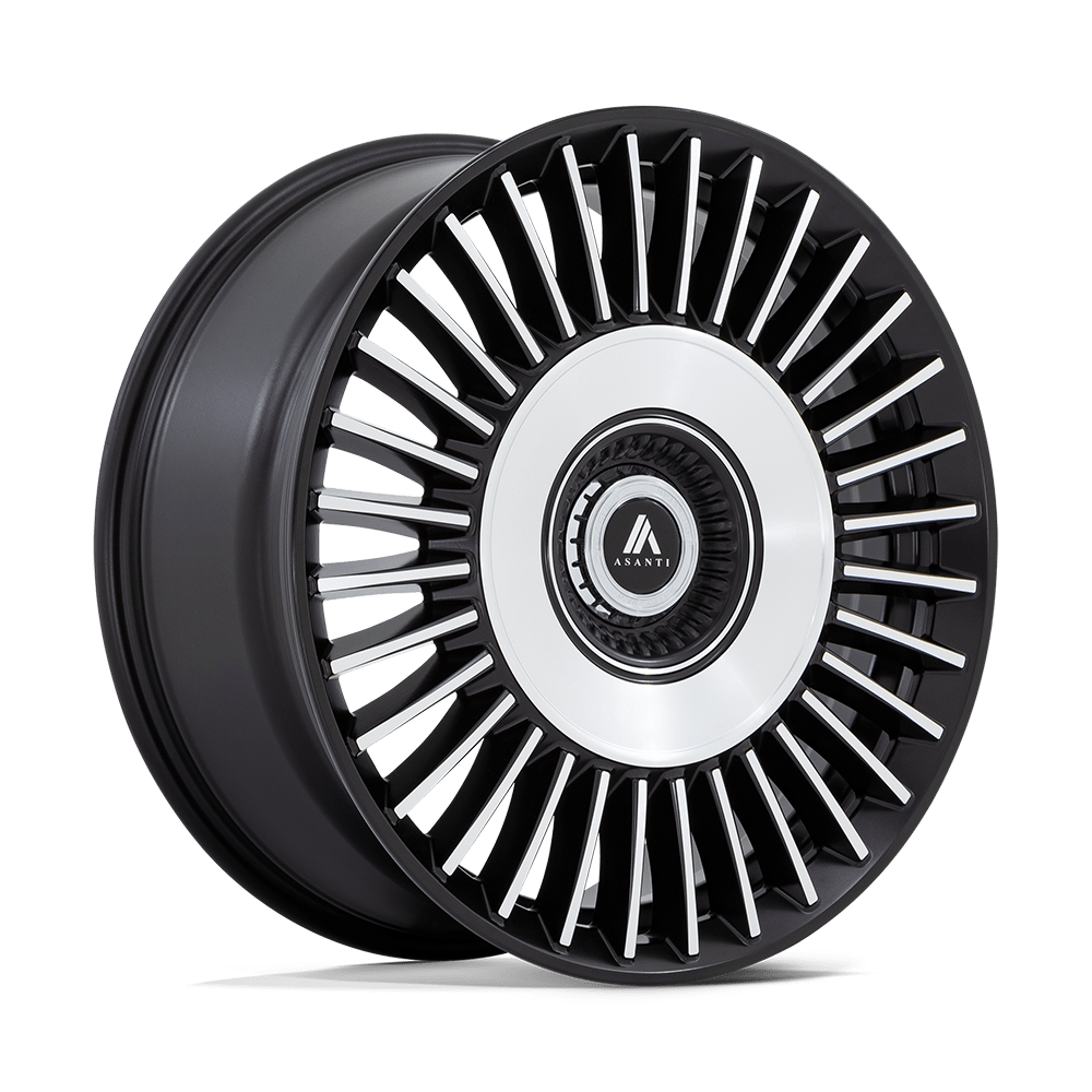ASANTI BLACK ABL-40 TIARA 22X9 15 5X115/5X120 SATIN BLACK WITH BRIGHT MACHINED FACE
