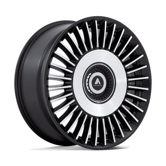ASANTI BLACK ABL-40 TIARA 22X9 15 5X115/5X120 SATIN BLACK WITH BRIGHT MACHINED FACE