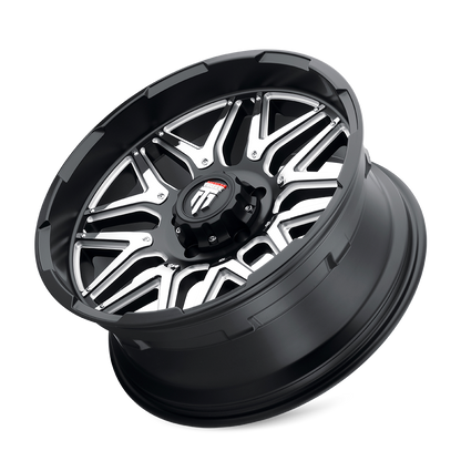 AMERICAN TRUXX GRIND AT151 20X9 0 5x127 MATTE BLACK/MILLED W/ CHROME INSERT