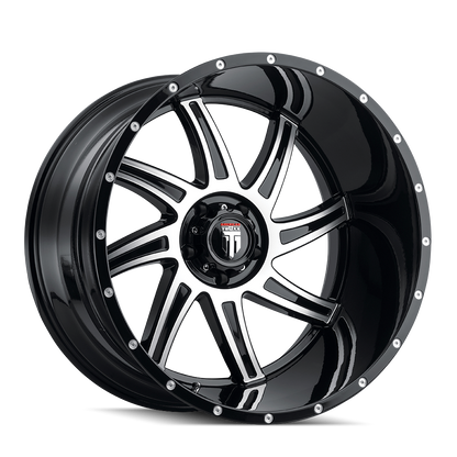AMERICAN TRUXX VORTEX AT162 22x12 -44 8x165.1 BLACK/MACHINED