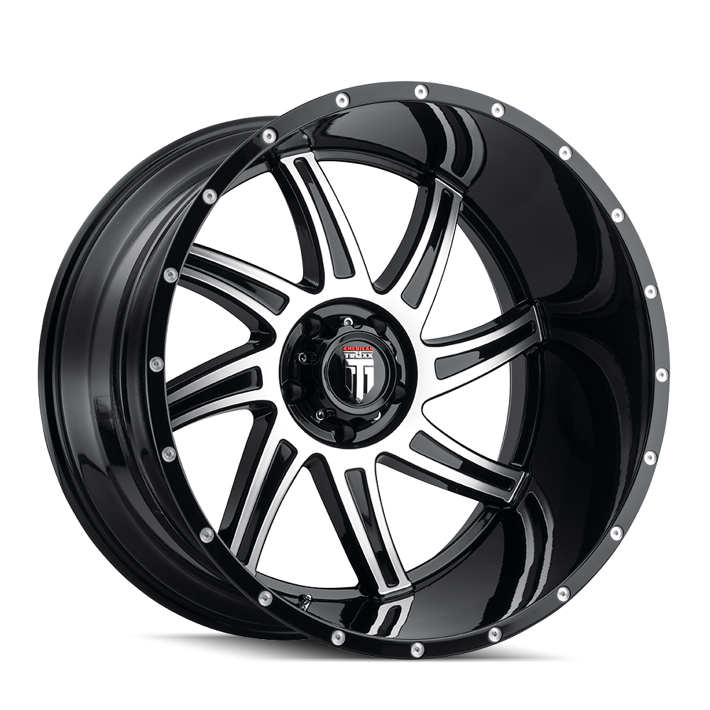 AMERICAN TRUXX VORTEX AT162 22x12 -44 5x127 BLACK/MACHINED