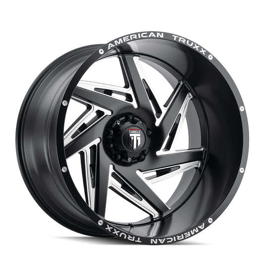 AMERICAN TRUXX SPIRAL AT1906 24x14 -76 5x139.7 BLACK/MILLED