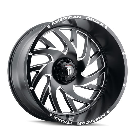 AMERICAN TRUXX XCLUSIVE AT1907 24x14 -76 8x170 BLACK/MILLED