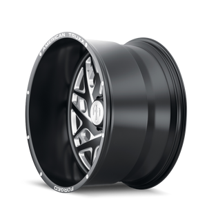 AMERICAN TRUXX FORGED ARIES ATF1909 22X12 -44 6x139.7 MATTE BLACK/MILLED