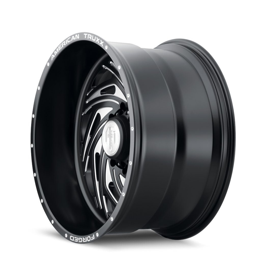 AMERICAN TRUXX FORGED TWISTED ATF1911 22X12 -44 8x165.1 MATTE BLACK/MILLED