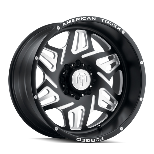 AMERICAN TRUXX FORGED ORION ATF1908 22X12 -44 8x170 MATTE BLACK/MILLED
