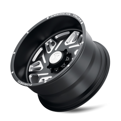 AMERICAN TRUXX FORGED ORION ATF1908 22X12 -44 8x180 MATTE BLACK/MILLED