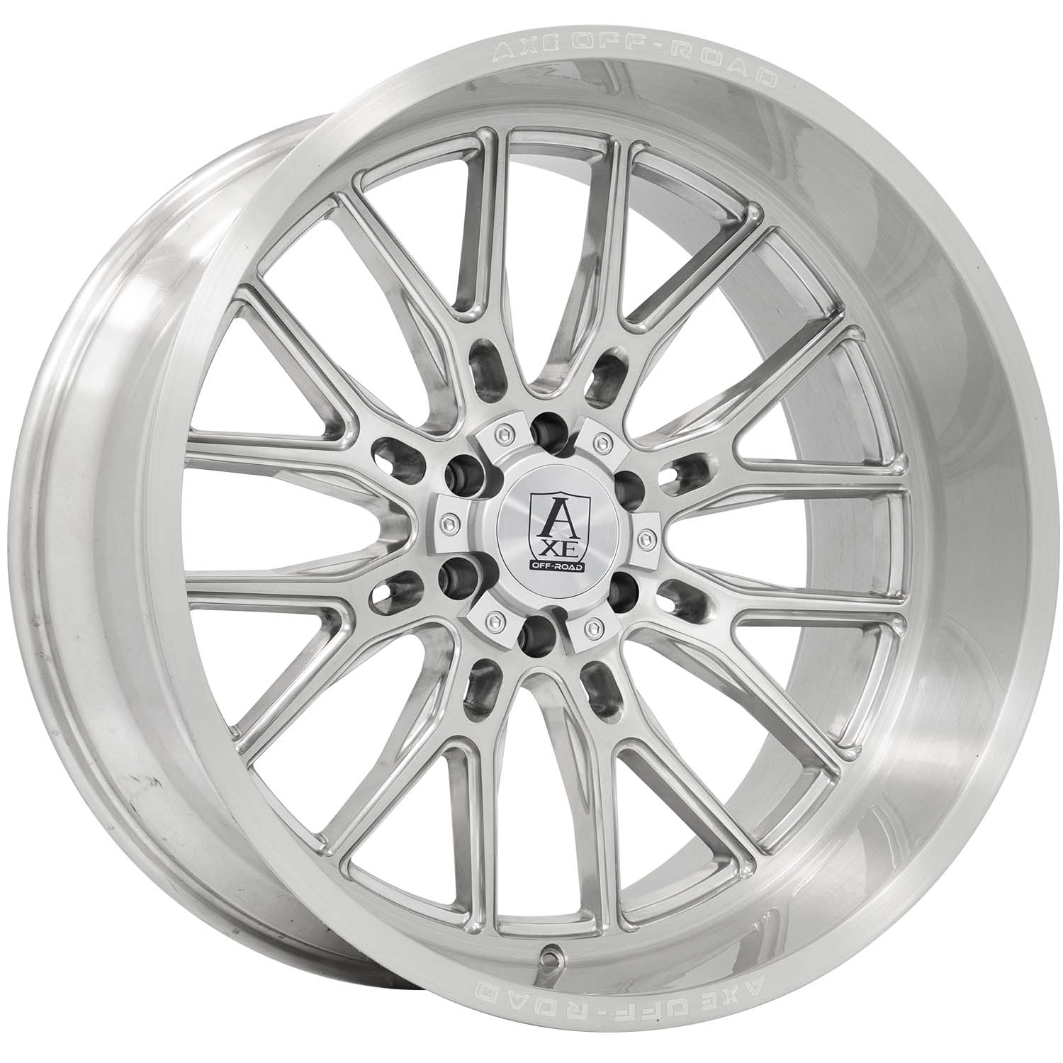AXE ATLAS 24X12 -44 8x165 SILVER BRUSH MILLED