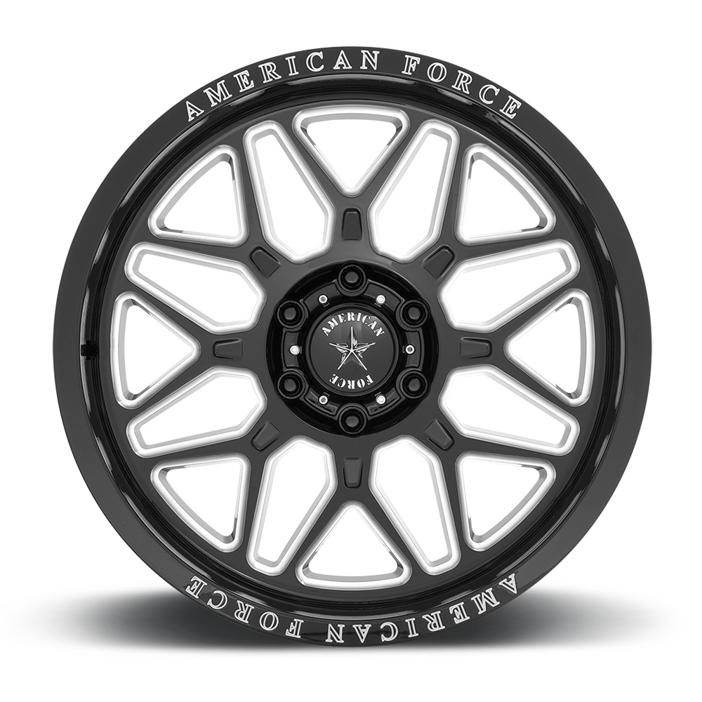 American Force Cast AC001 RUSH 20X10 -18 6X139.7/6X5.5 Gloss Black Milled