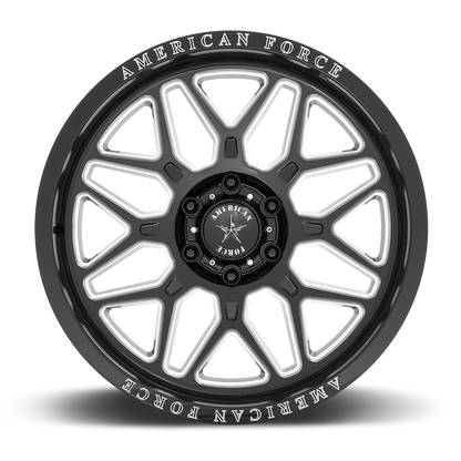 American Force Cast AC001 RUSH 20X10 -18 6X139.7/6X5.5 Gloss Black Milled