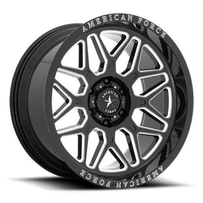 American Force Cast AC001 RUSH 20X10 -18 6X139.7/6X5.5 Gloss Black Milled