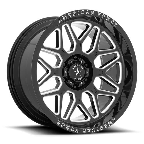 American Force Cast AC001 RUSH 20X10 -18 6X139.7/6X5.5 Gloss Black Milled