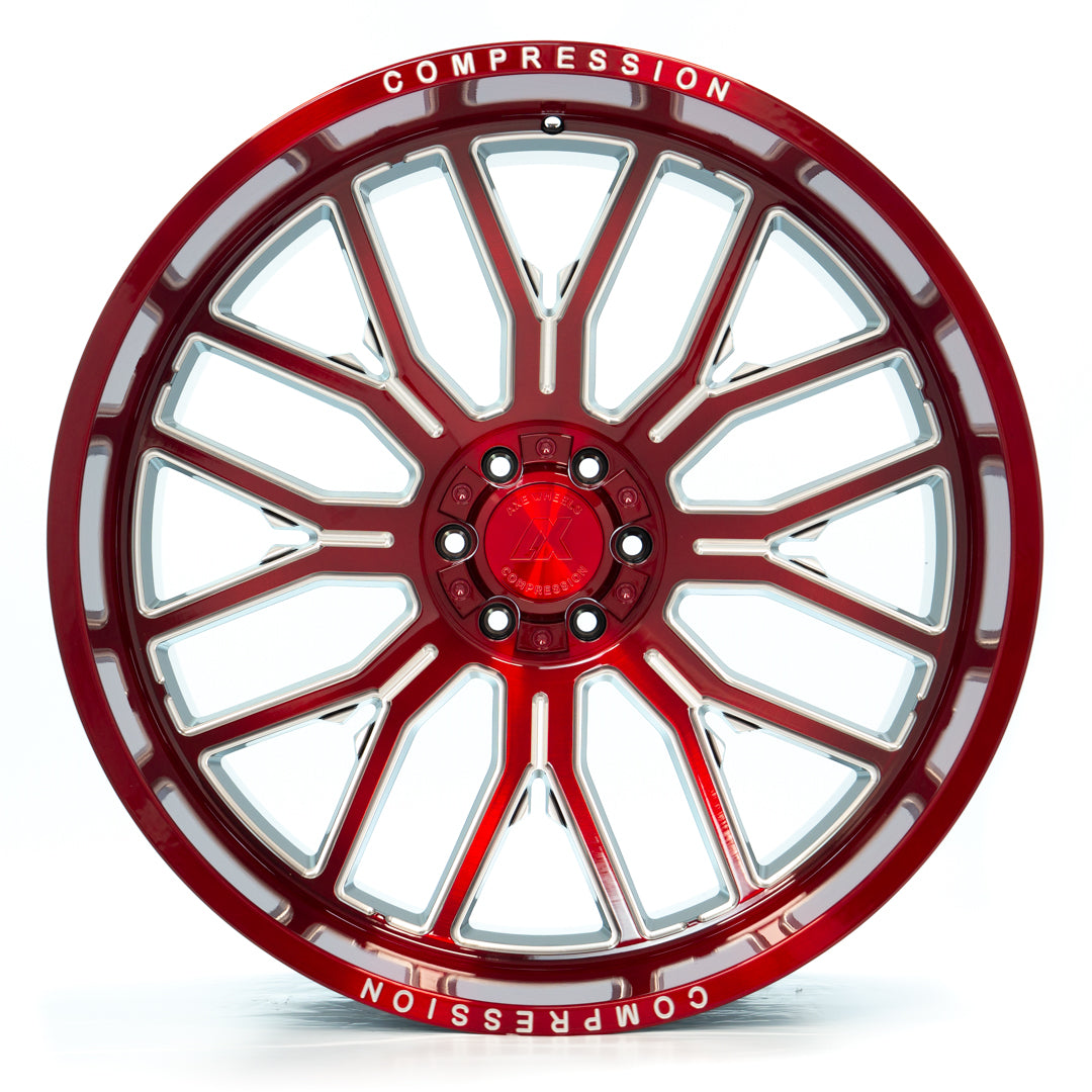 AXE Compression Forged Off-Road AX6.2 22x12 -44 6x135/6x139.7 (6x5.5) Candy Red