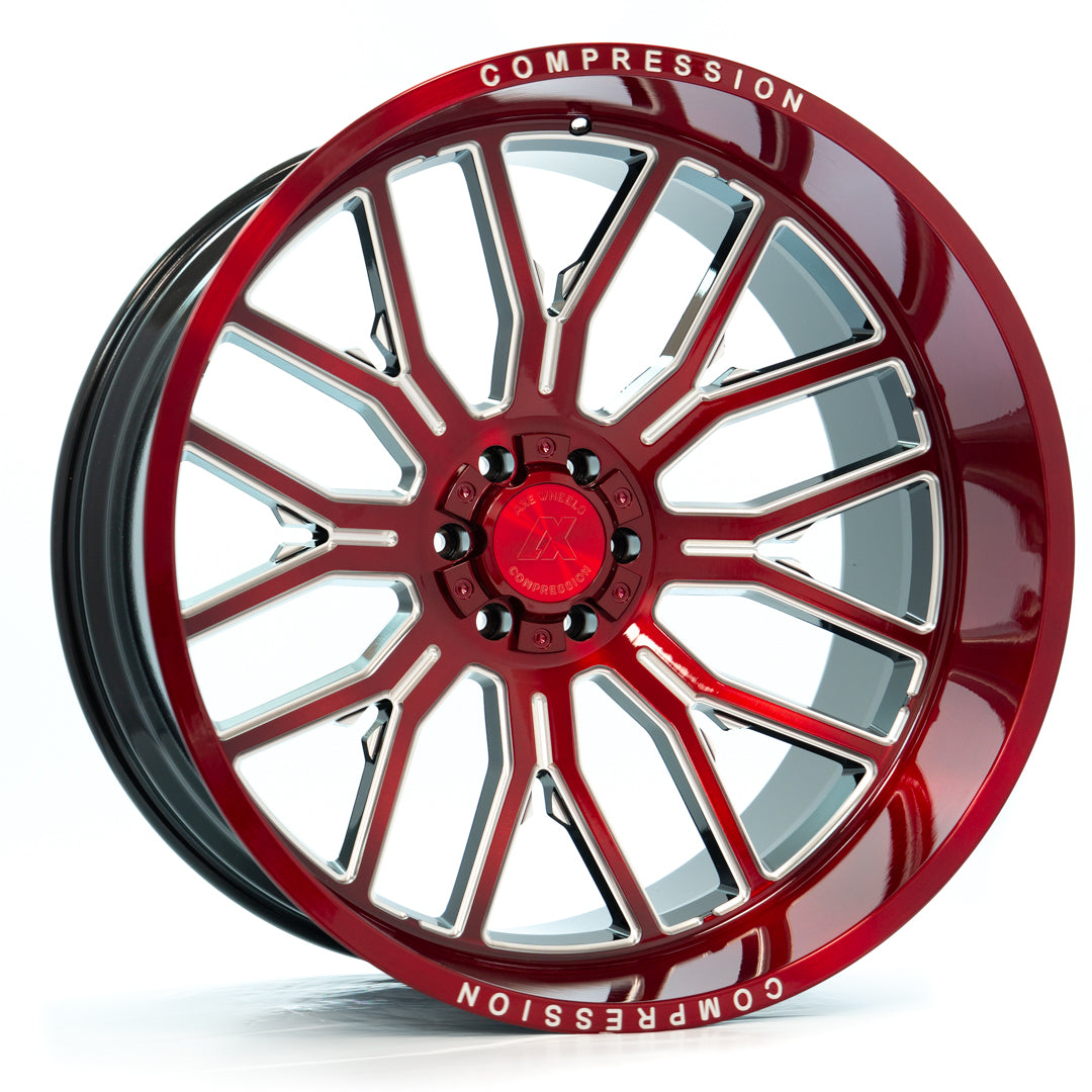 AXE Compression Forged Off-Road AX6.2 24x14 -76 6x135/6x139.7 (6x5.5) Candy Red