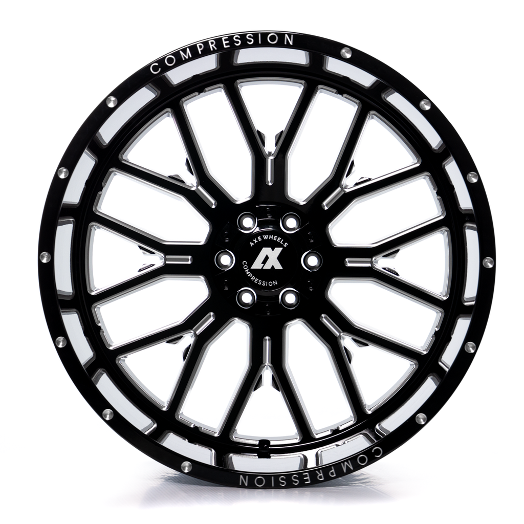 AXE Compression Forged Off-Road AX6.0 22x12 -44 8x165.1 (8x6.5) Gloss Black Milled