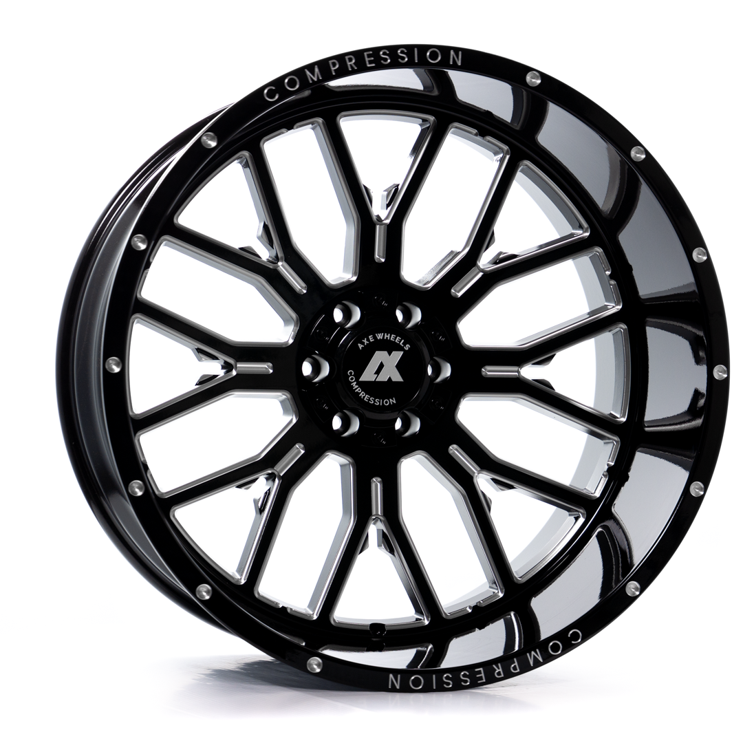 AXE Compression Forged Off-Road AX6.0 24x14 -76 8x165.1 (8x6.5) Gloss Black Milled