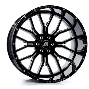 AXE Compression Forged Off-Road AX6.0 26x14 -76 5x127 (5x5)/5x139.7 (5x5.5) Gloss Black Milled