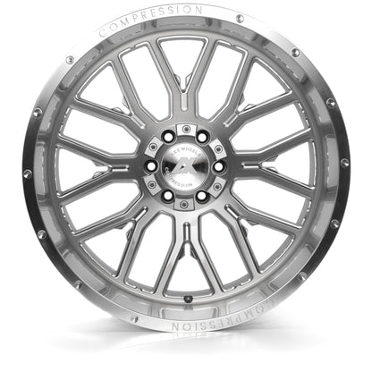AXE Compression Forged Off-Road AX6.1 26x14 -76 8x180 Silver Brush Milled