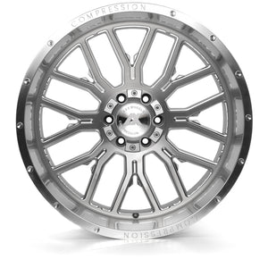 AXE Compression Forged Off-Road AX6.1 24x12 -44 8x170 Silver Brush Milled