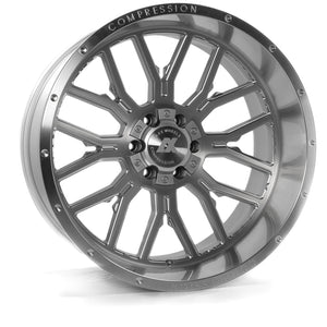 AXE Compression Forged Off-Road AX6.1 26x14 -76 5x127 (5x5)/5x139.7 (5x5.5) Silver Brush Milled