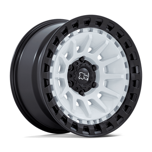 BLACK RHINO BARRAGE 18X9 0 5X127 GLOSS WHITE ON MATTE BLACK