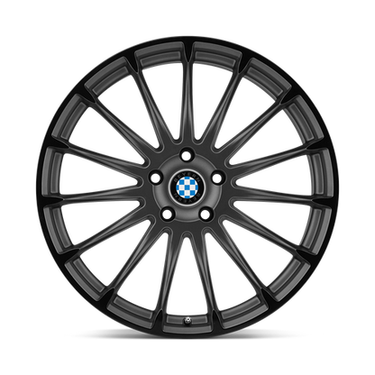 Beyern AVIATIC 19X8.5 15 5X120/5X4.72 MATTE GUNMETAL W/ GLOSS BLACK LIP