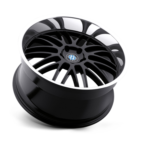 Beyern MESH 18X8.5 15 5X120/5X4.72 GLOSS BLACK W/ MIRROR CUT LIP