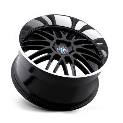 Beyern MESH 18X8.5 15 5X120/5X4.72 GLOSS BLACK W/ MIRROR CUT LIP