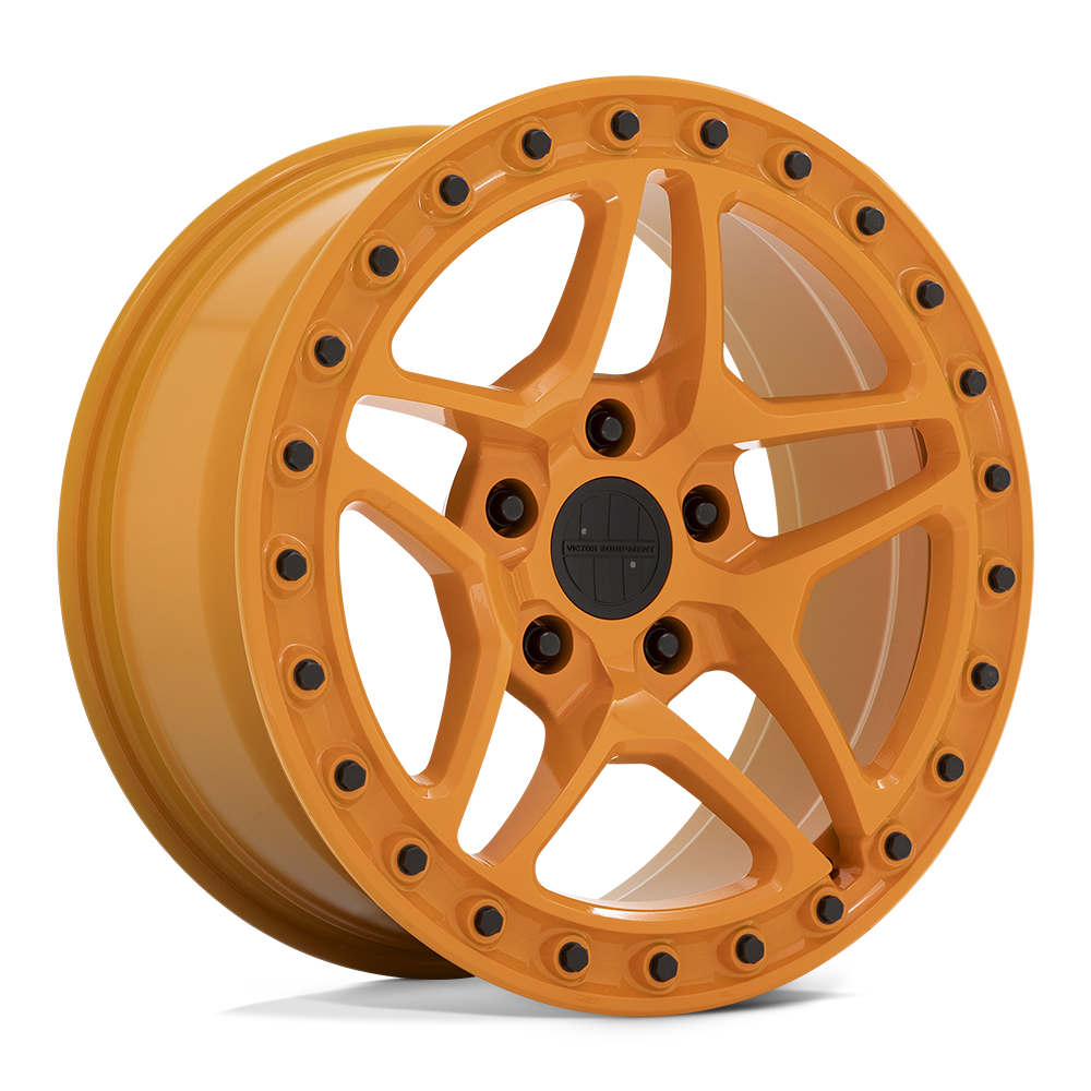 Victor Equipment BERG 17X8 20 5X130/5X130 GLOSS ORANGE WITH BLACK BOLTS