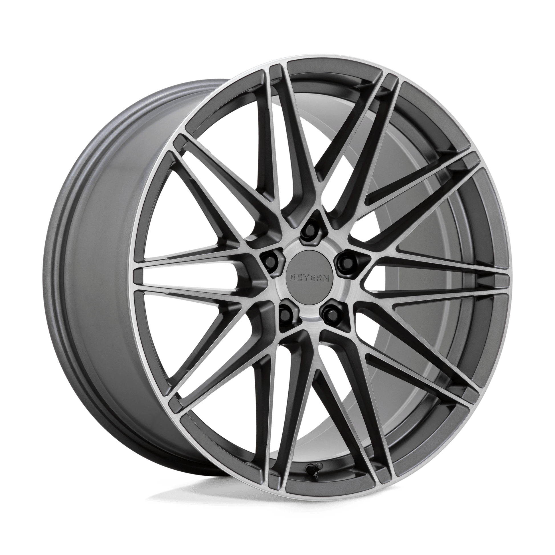 Beyern DAMON 18X8.5 35 5X120/5X4.72 MATTE GUNMETAL WITH BRUSHED FACE