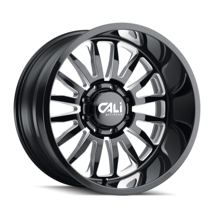 CALI OFF-ROAD SUMMIT 9110 22X12 -51MM 8x180 124.1MM GLOSS BLACK/MILLED SPOKES