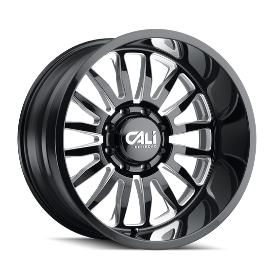 CALI OFF-ROAD SUMMIT 9110 22X12 -51MM 8x180 124.1MM GLOSS BLACK/MILLED SPOKES