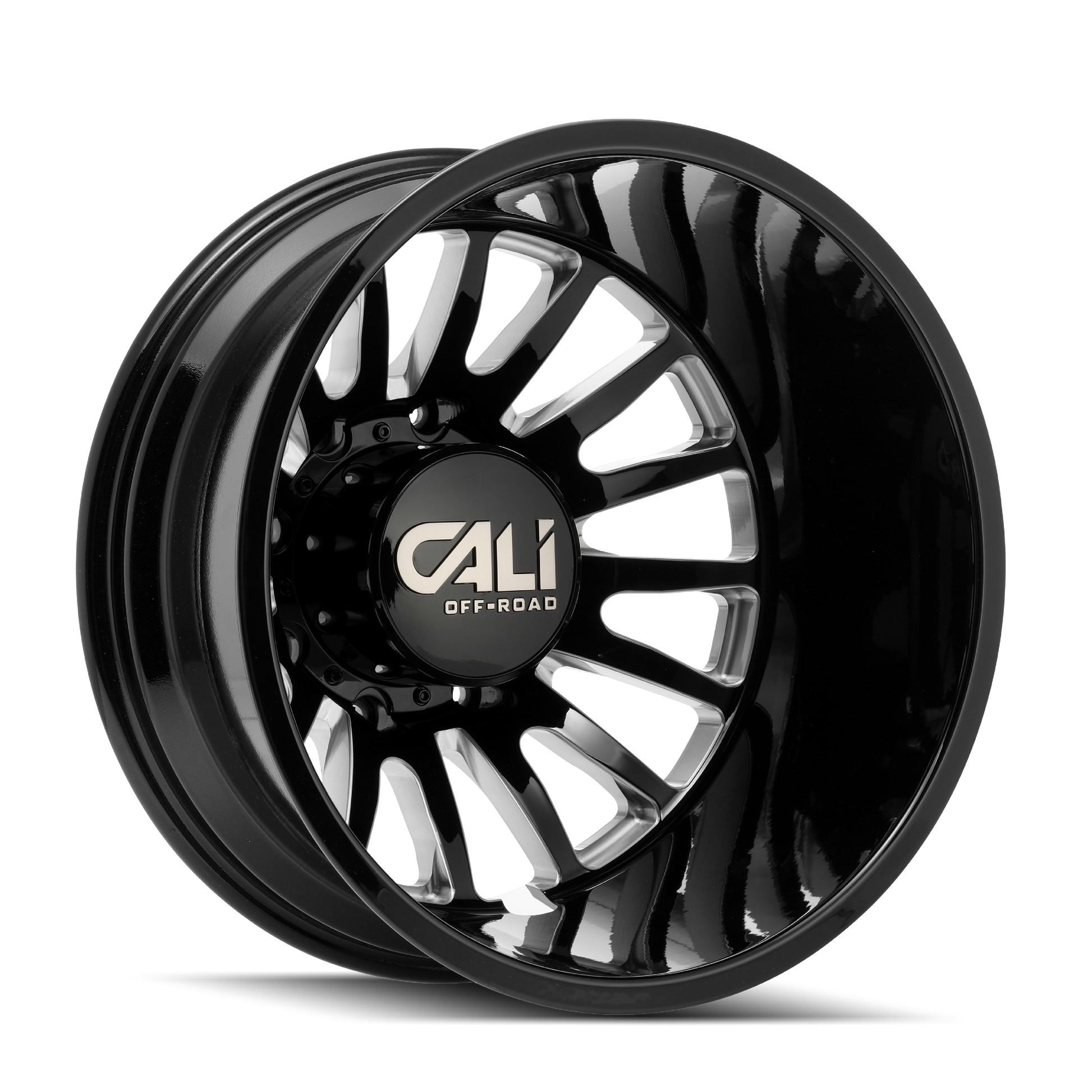 CALI OFF-ROAD SUMMIT DUALLY 9110D 20X8.25 -192MM 8x200 142MM GLOSS BLACK/MILLED SPOKES