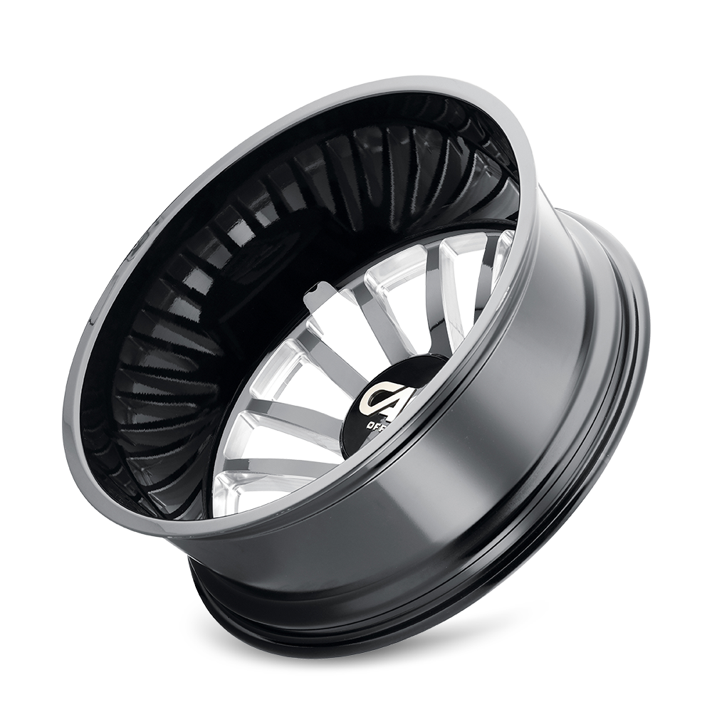 CALI OFF-ROAD SUMMIT DUALLY 9110D 22X8.25 -232 8x210 GLOSS BLACK/MILLED SPOKES