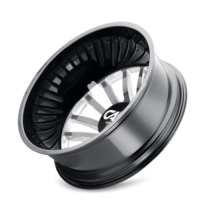 CALI OFF-ROAD SUMMIT DUALLY 9110D 22X8.25 -232 8x210 GLOSS BLACK/MILLED SPOKES