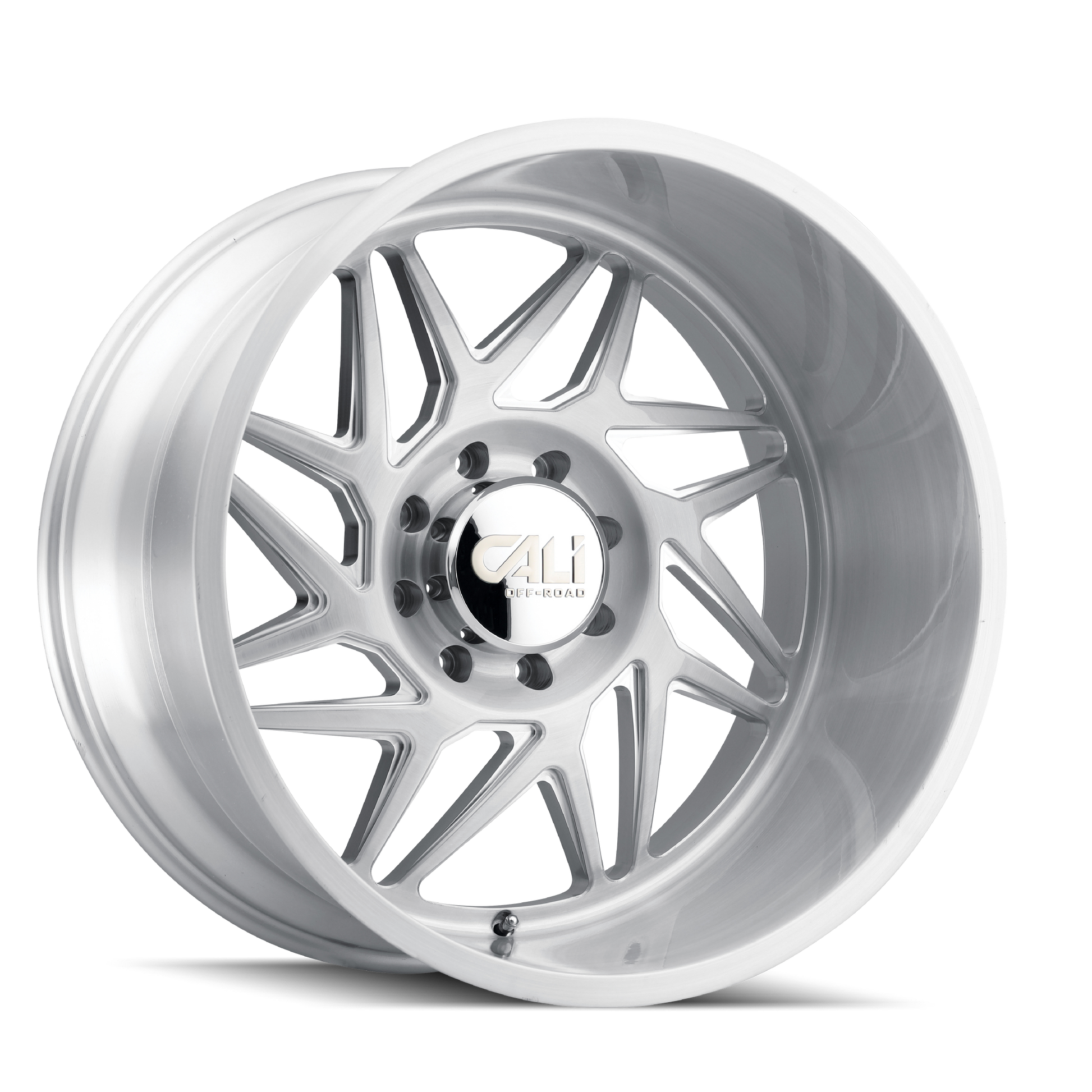 CALI OFF-ROAD GEMINI 9112 22X12 -51MM 6x139.7 106MM BRUSHED CLEAR GLOSS